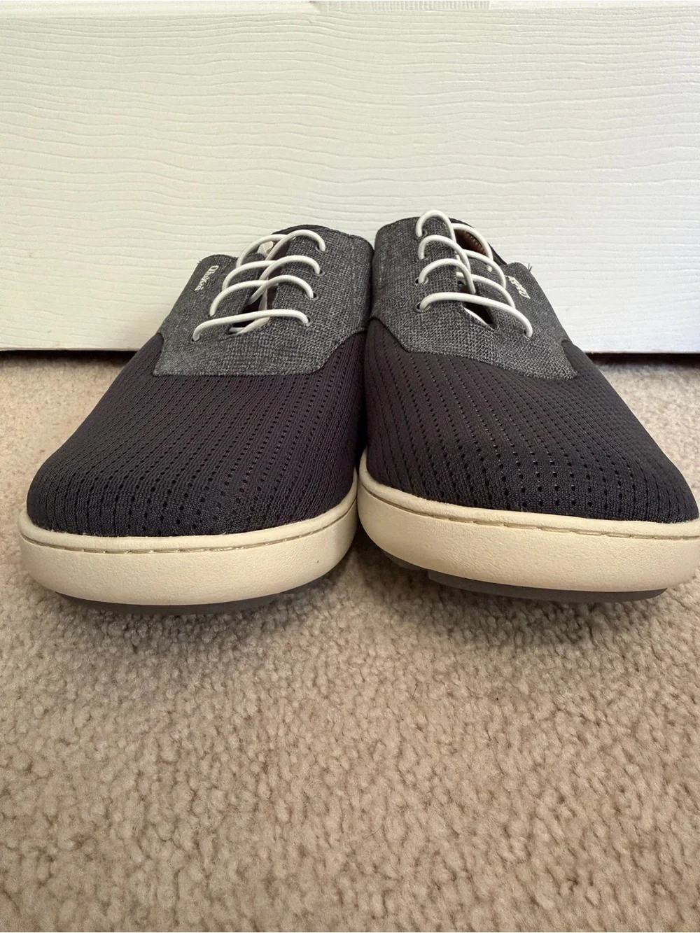 Olukai Men’s Size 11.5 Nohea Moku Gray Casual Slip On Boat Deck Shoes